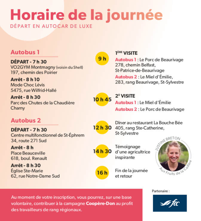 horaire - journée femmes et coopération