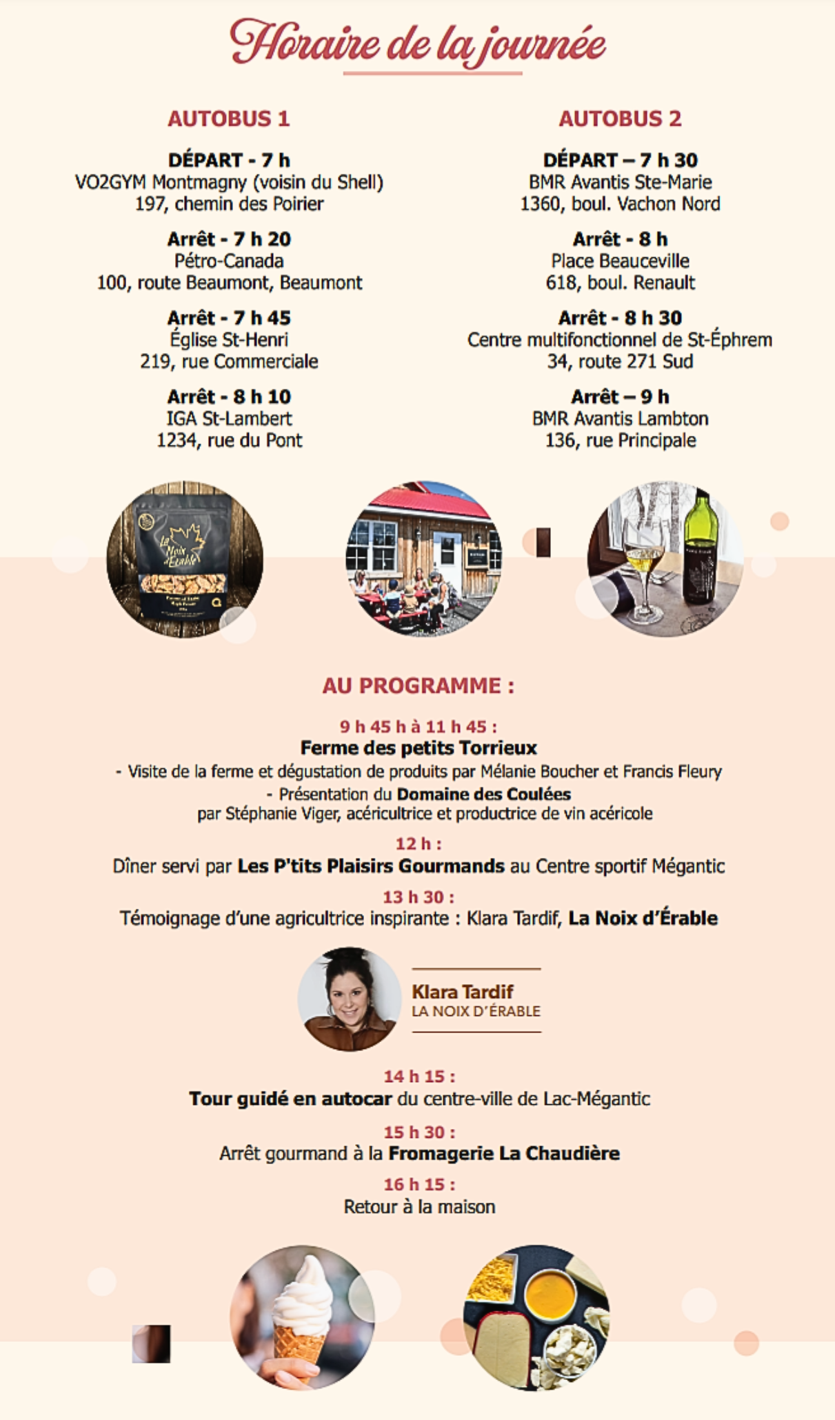 horaire journée femmes coopération avantis