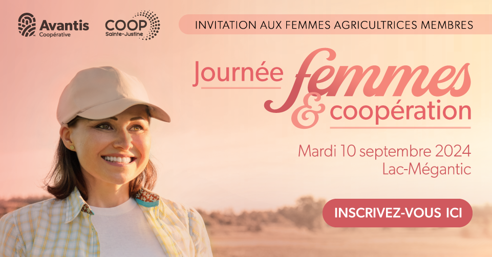 Visuel de la Journée femmes & coopération 2024, d'Avantis Coopérative
